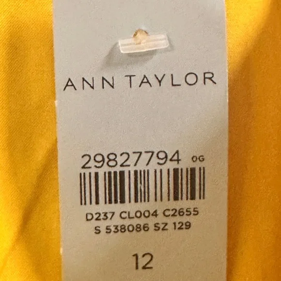 Ann Taylor Canary Yellow Midi Skirt with Gathered Waist - Picture 7 of 11